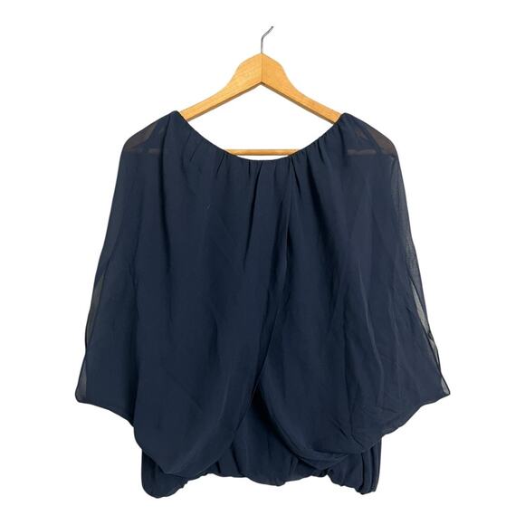 Hinge Silk Shirt Blue Blouse Top S Small Fairy boho - Picture 4 of 5